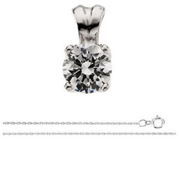 Round Diamond Pendant 14K ( 0.47 Ct I I1(Enhanced) ) C203508